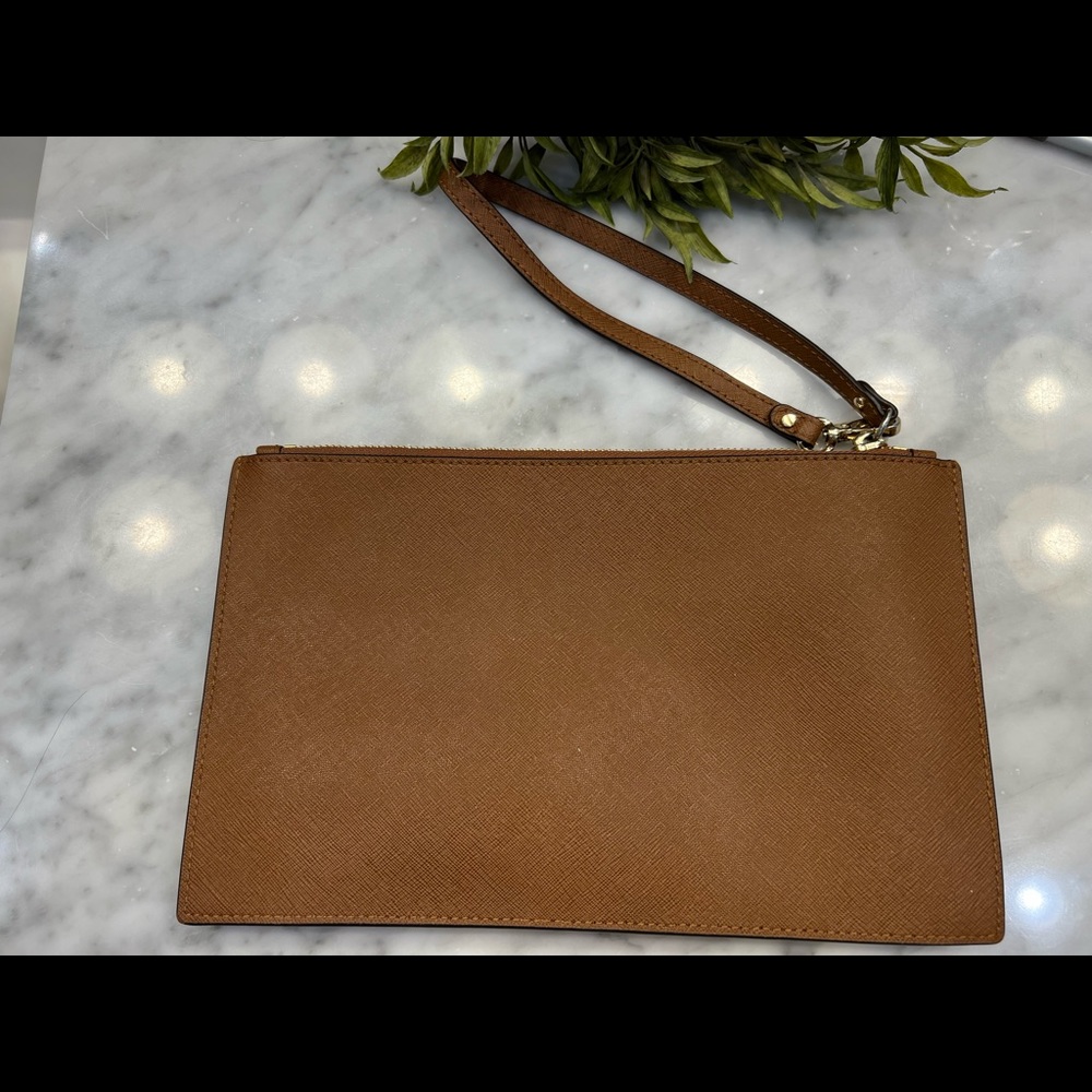 Michael Kors wristlet, camel tone